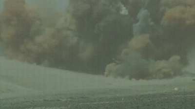 US Marines destroying ammonium nitrate in Afghanistan