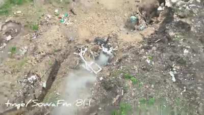 (UA) Drone Team &ldquo;SowaFm&rdquo; of the 81st Brigade Released Another Video Targeting Russian Hideouts with Drone-dropped Grenades and FPV Strikes (25 April, 2024)