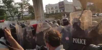 Protest to not recognise the Myanmar coup at the Myanmar Embassy in Bangkok turns into riot as the police shows up