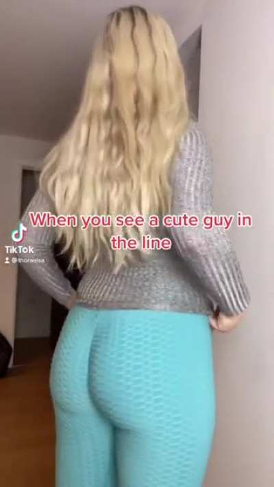 Yeah I caught you looking at my big teen ass!