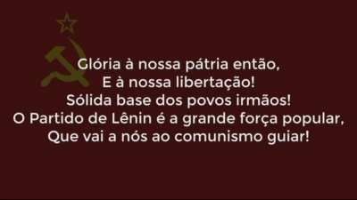Hino da Uni&atilde;o Sovi&eacute;tica em portugu&ecirc;s
