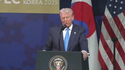 Trump: "We're gonna go back to the way it used to be. When we announce good news, the stock markets are gonna go up. And that's the way it should be. And we're gonna really ride that very hard. When we announce good news, we're not gonna have a Fed that's