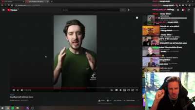 German Streamer watching a self defense video
