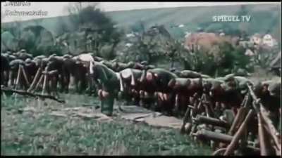 Just some muslims praying for peace in Nazi army ...
