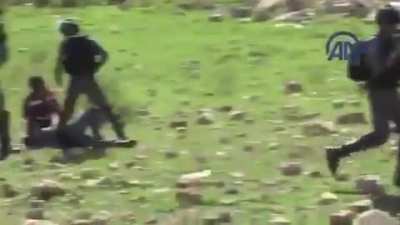 Israeli soldiers attacking Palestinian paramedics as they rescue the injured to save their lives!!!