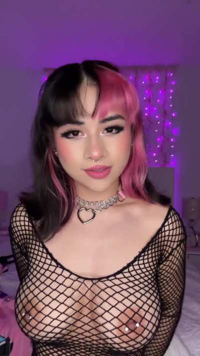Adopted goth making TikToks