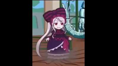 I remember that I saw Shalltear spinning with "You Spin Me Around" in the background but I couldn't find it anywhere...So I made it by myself!
