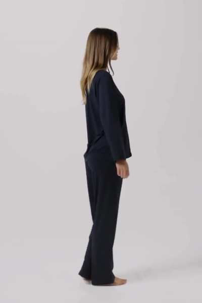 Long Tencel PJ Set - Bleu &Eacute;toil&eacute;