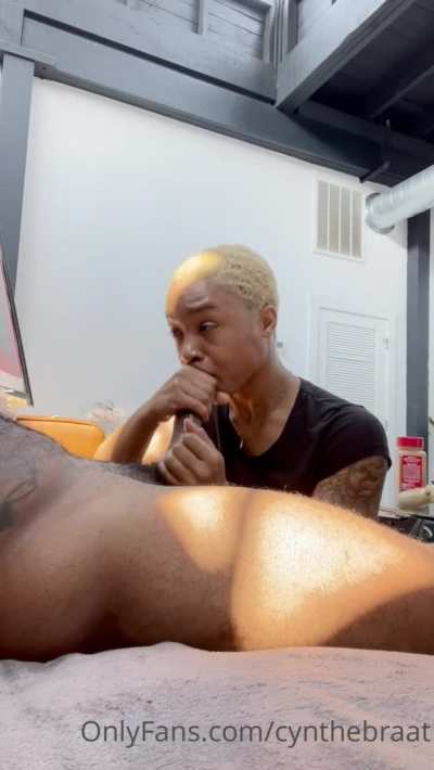 She Got a Sore Throat, Massage it for her ? Get Her BJ & SEXTAPES folder in Comments 👇