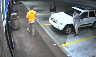 Guy mocks handicap person and then sucker punches him