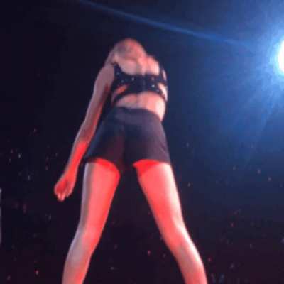 Bent over