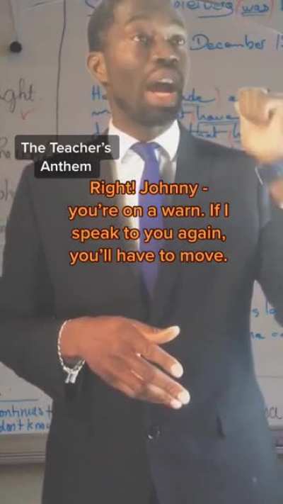 The teacher's anthem. @iammistermba