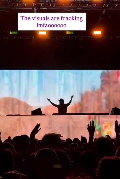 Rupaul used videos of fracking for her DJ set in Montreal today