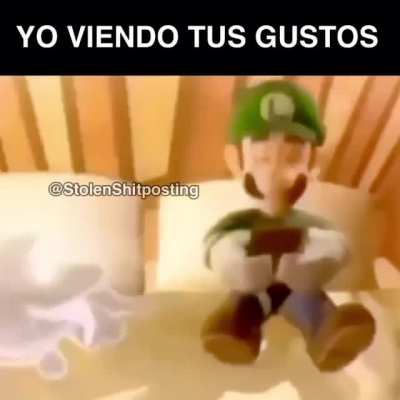 Luigi viendo un stream de puvlo: