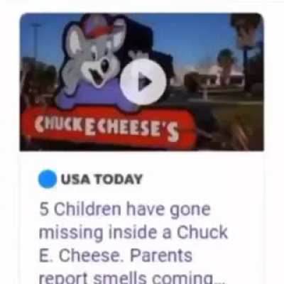 Chuck E.Cheese is doing something horrible I guess...