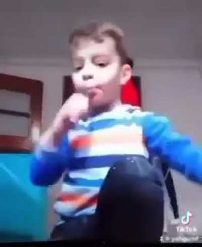 Kiddo getting lit