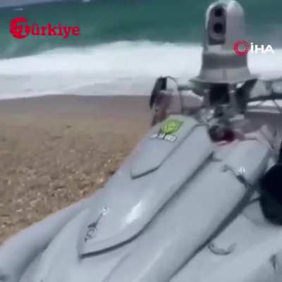 UA POV: An explosive-laden jet ski, believed to belong to the Ukrainian Navy, was found drifting off the coast of &Ccedil;atalca, Istanbul. It was seen that the kamikaze jet ski was equipped with an electro-optical camera and Starlink satellite terminal. 