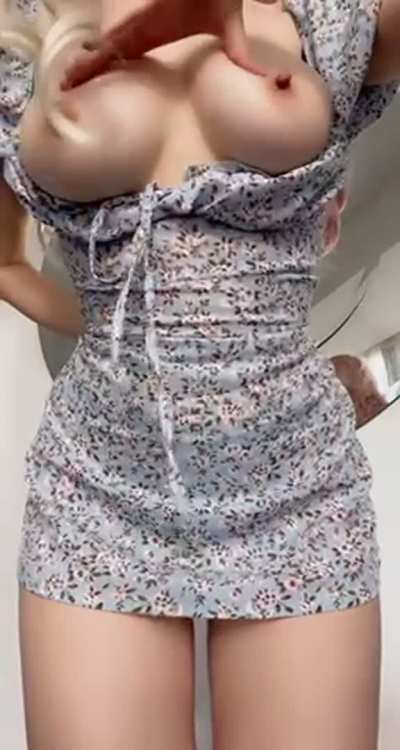 Nice dress, nice boobs