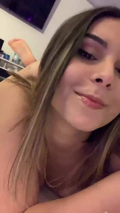 Squeeze and suck my tits daddy