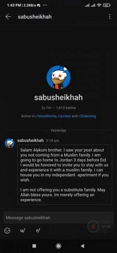 There were countless others in the comments saying "we are your family", Wallahi I was so emotionally touched by all these incredible Muslims, May Allah SWT grant all of you the highest reward in this life and the Akhira