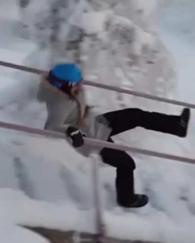 To slide down the stairs