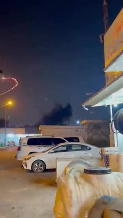 Video purportedly showing rocket attack on U.S. embassy in Baghdad last night, U.S. military’s C-RAM engaging.