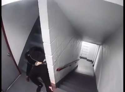 Man lights homeless guy on fire because he was mad at him for sleeping on the stairs