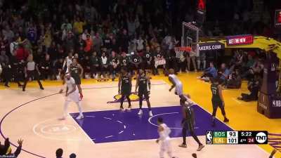 [Highlight] 37 Year old, Year 20 Lebron just runs by Grant Williams and flushes it home with a power jam