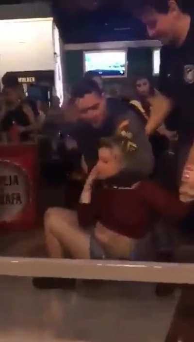 When you play a stupid game called &ldquo;Let&rsquo;s throw a glass full of liquid at a Brazilian Officer&rdquo;