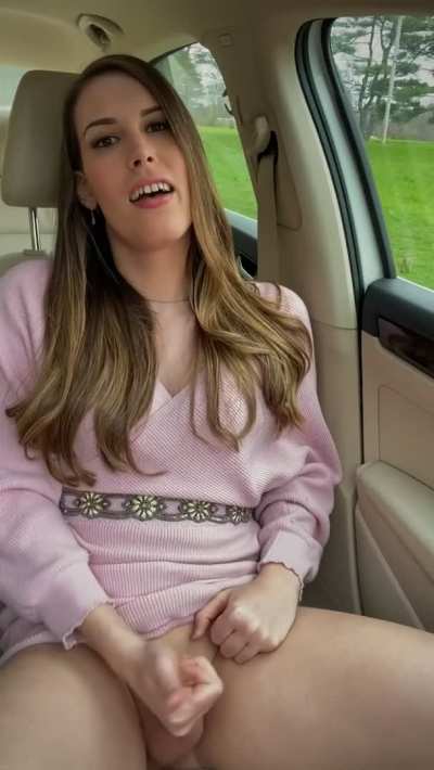 Love how thrilling it feels to have fun in the car 😈 imagine seeing a girl jerking off in public, wouldn&rsquo;t it be wild?