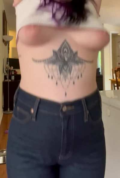 i&rsquo;d rather them be bouncing while i ride your cock