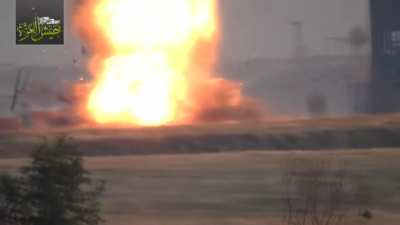 FSA fighters hit a regime BMP with a TOW causing a catastrophic explosion. 2017/05/06