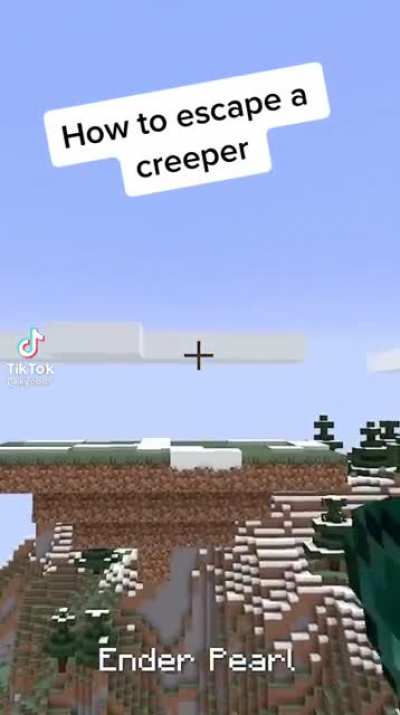 How to escape a creeper @kyeole on TikTok