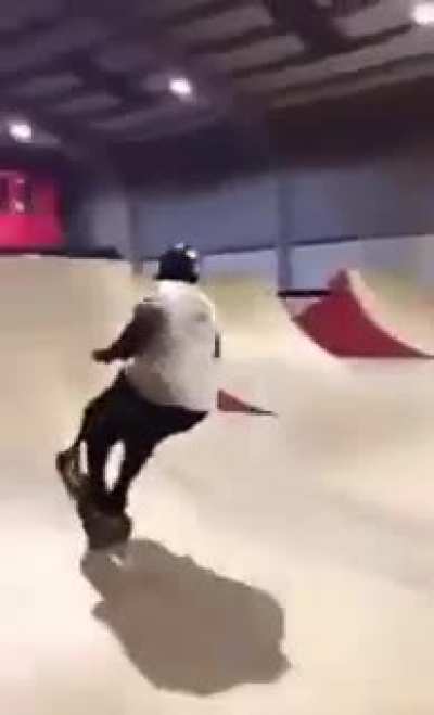 Big man tackles half pipe with grace