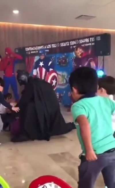 At a kids party...