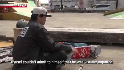 Meet the Japanese skateboarder who isn&rsquo;t letting a loss of vision keep him from the ramps.