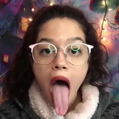 Never knew AngelicaASMR&rsquo;s tongue was so fucking long ! Perfect for 💦