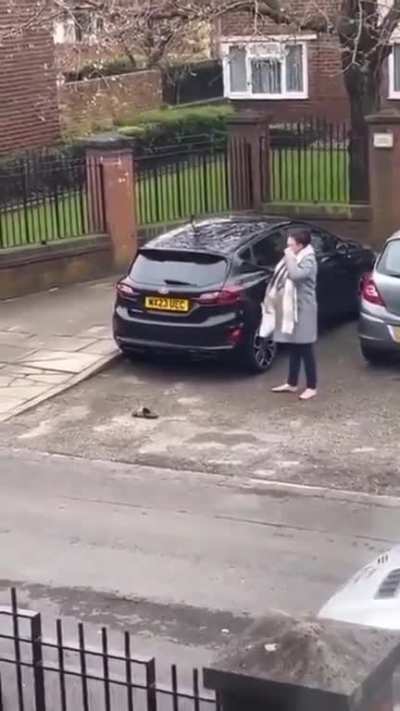 to get her shoes on