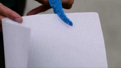 3D printed on a pair of useless scissors