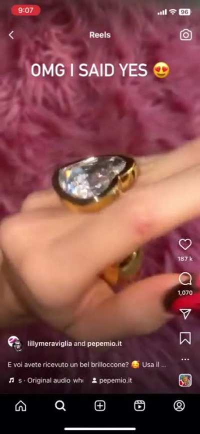 Now that&rsquo;s my kinda engagement ring