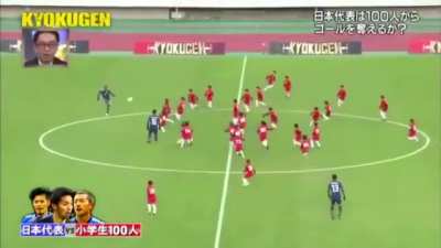 3 footballers vs god knows how many kids!