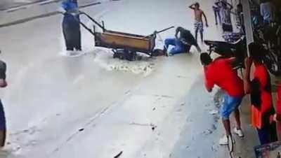 No se quer&iacute;a mojar...