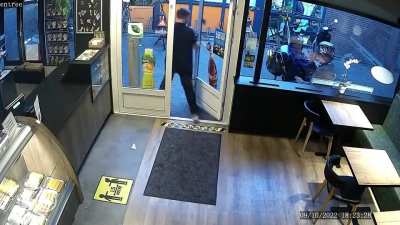 WCGW trying to rob a bakery dressed like the devil