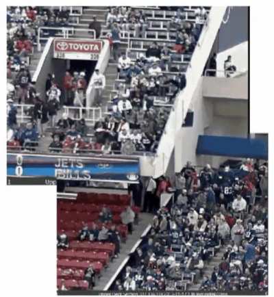 HMB while I slide down this upper deck stadium railing