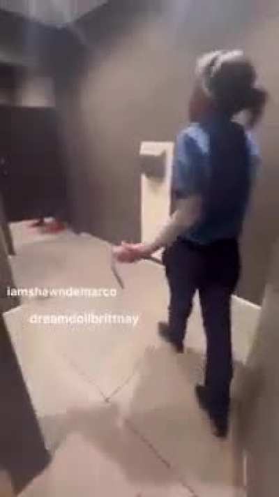 Very Cool chick fucks guy in cookie monster costume in the McDonald's bathroom.