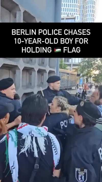 Berlin Police Chase 10-Year-Old Boy for Holding Palestinian Flag