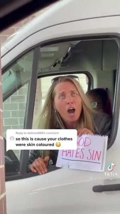 Look at what the girl she&rsquo;s yelling at is wearing at the end (not that this Karen&lsquo;s behavior is justified either way, but when you see what she&rsquo;s wearing it&rsquo;s even more surprising)