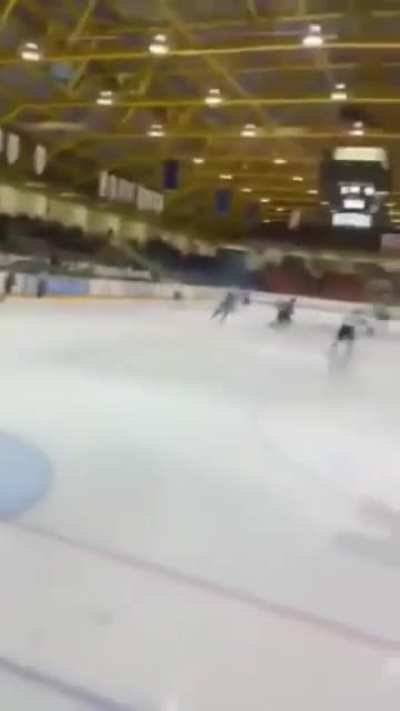 Fight breaks out in the hockey stands. Bonus: KO with a twist.