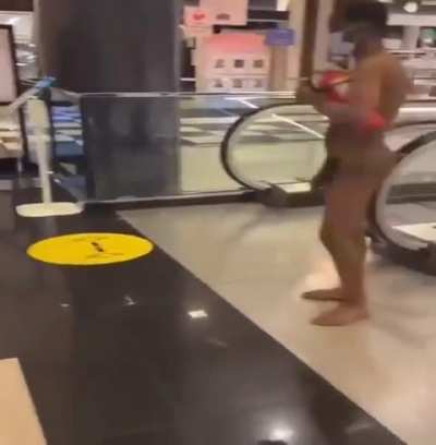 Naked guy at the Mall gets whacked by a dude who's seen enough dick &amp;amp; ass for the day.