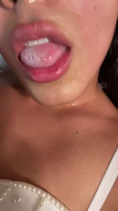 SELF FACIAL CUM🔥💥!! SO DELICIOUS MY OWN MILK 😋🤤